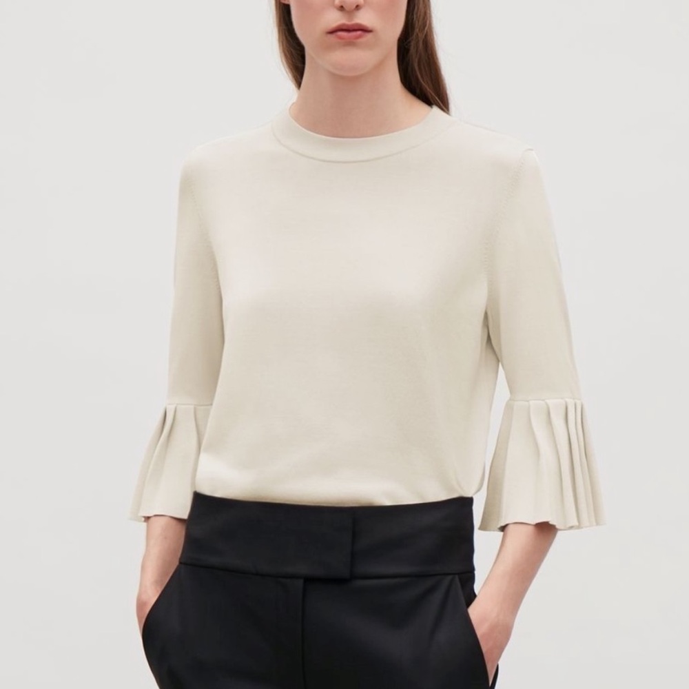 COS Pleated Blouse Top